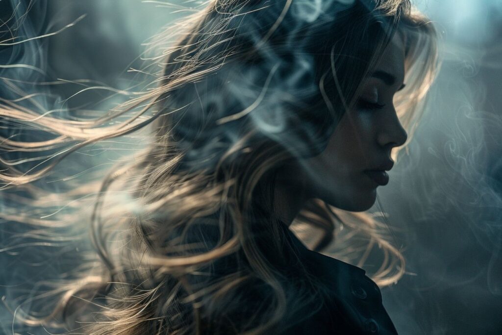 dégradé femme cheveux long
